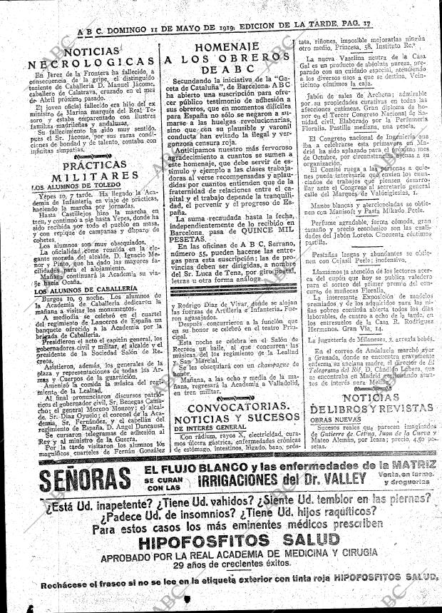ABC MADRID 11-05-1919 página 17