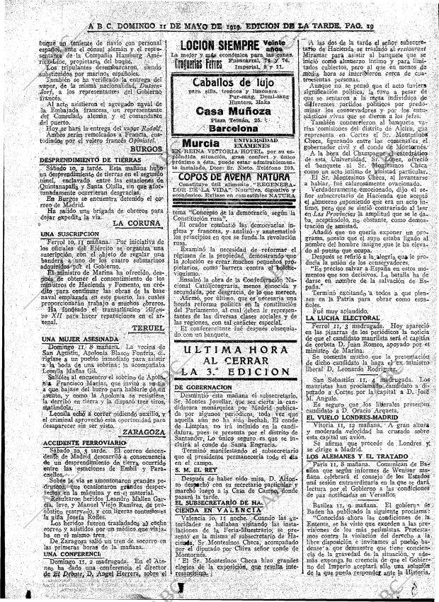 ABC MADRID 11-05-1919 página 19