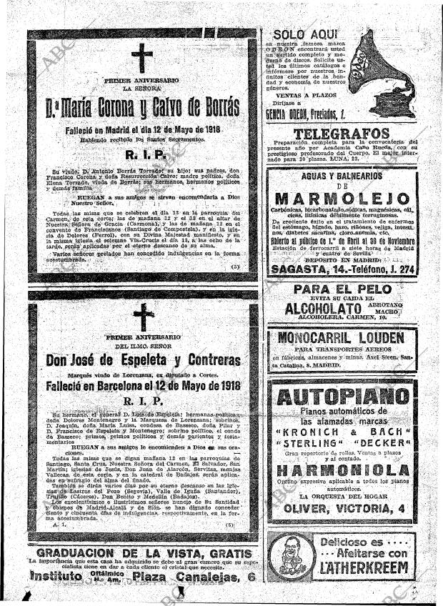 ABC MADRID 11-05-1919 página 21