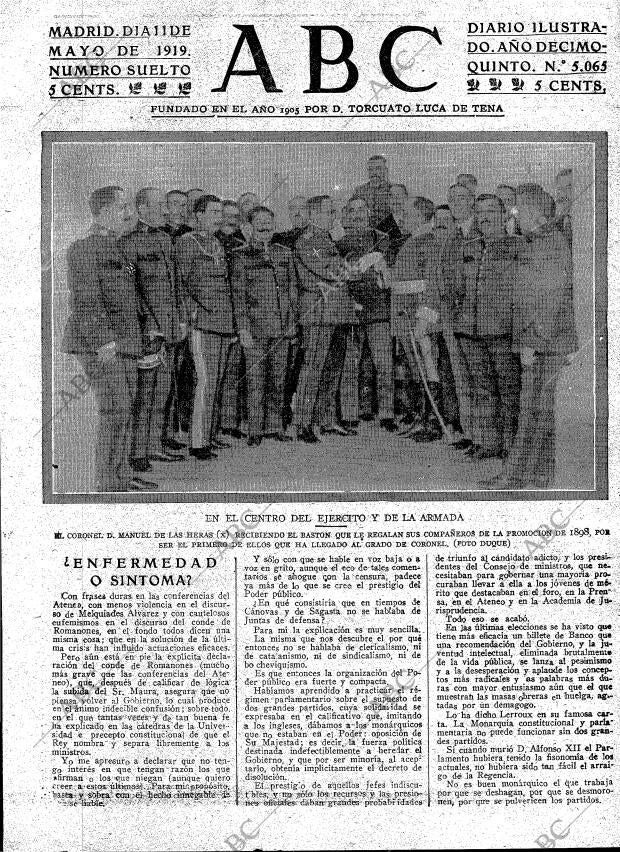 ABC MADRID 11-05-1919 página 3