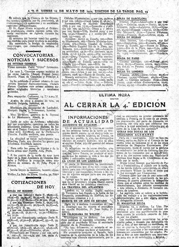 ABC MADRID 12-05-1919 página 19