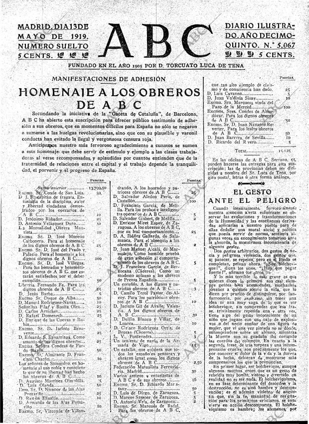 ABC MADRID 13-05-1919 página 3