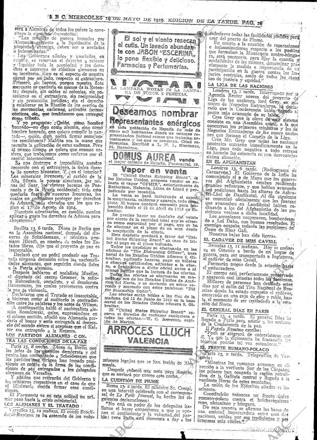 ABC MADRID 14-05-1919 página 16