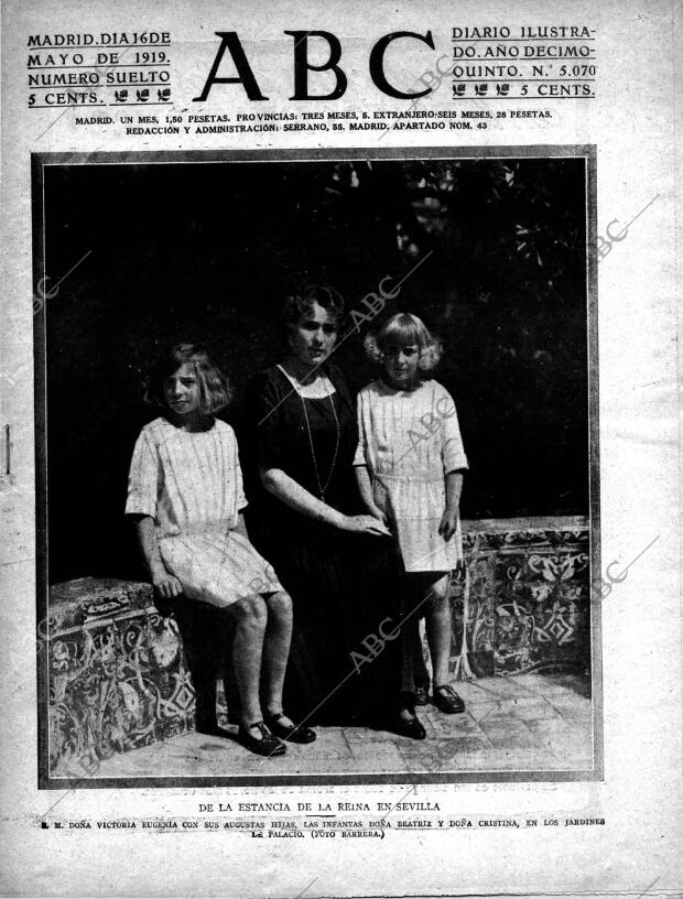ABC MADRID 16-05-1919 página 1