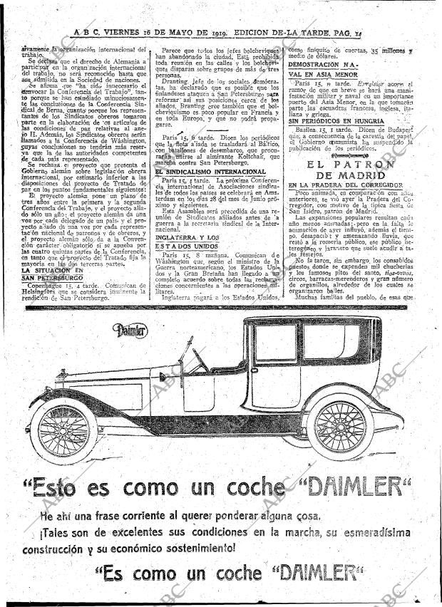 ABC MADRID 16-05-1919 página 14