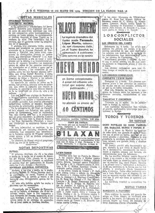 ABC MADRID 16-05-1919 página 16