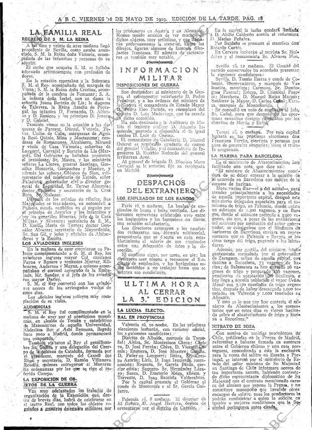 ABC MADRID 16-05-1919 página 18