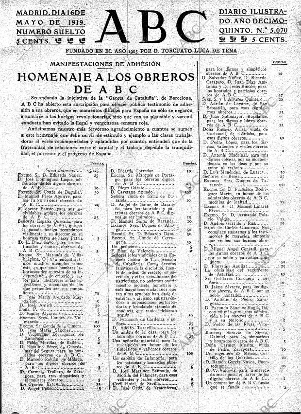 ABC MADRID 16-05-1919 página 3