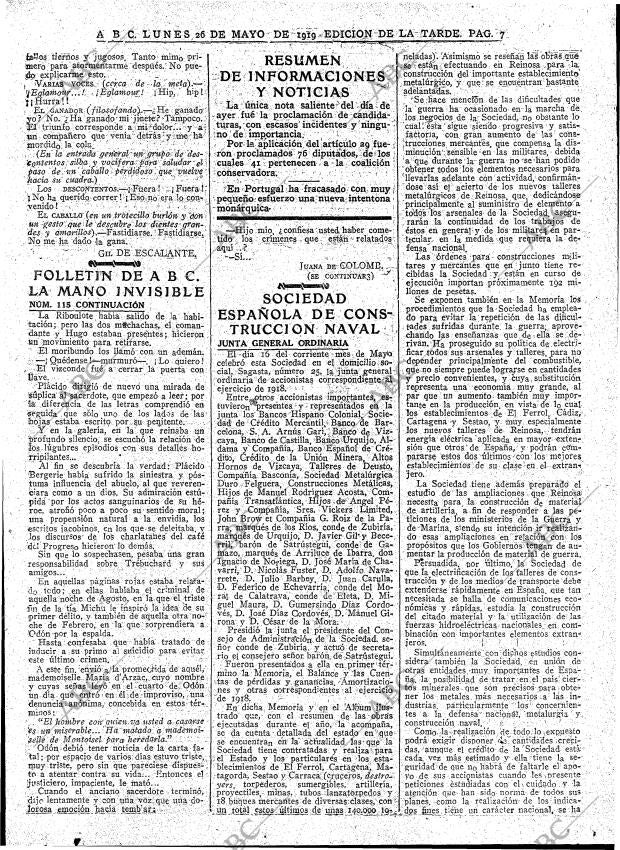 ABC MADRID 26-05-1919 página 7