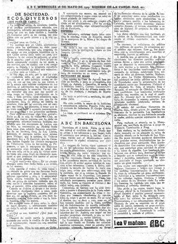 ABC MADRID 28-05-1919 página 11