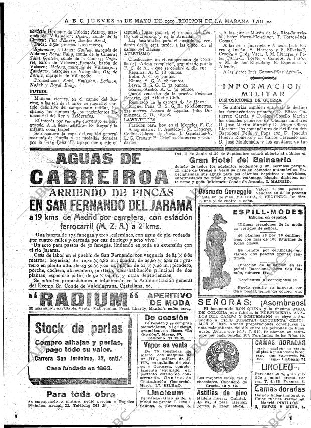 ABC MADRID 29-05-1919 página 24