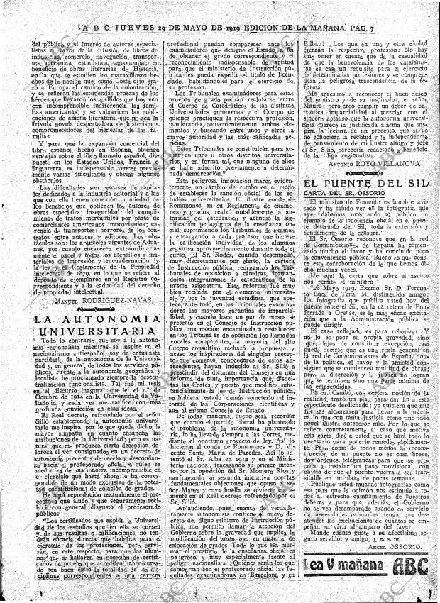 ABC MADRID 29-05-1919 página 7
