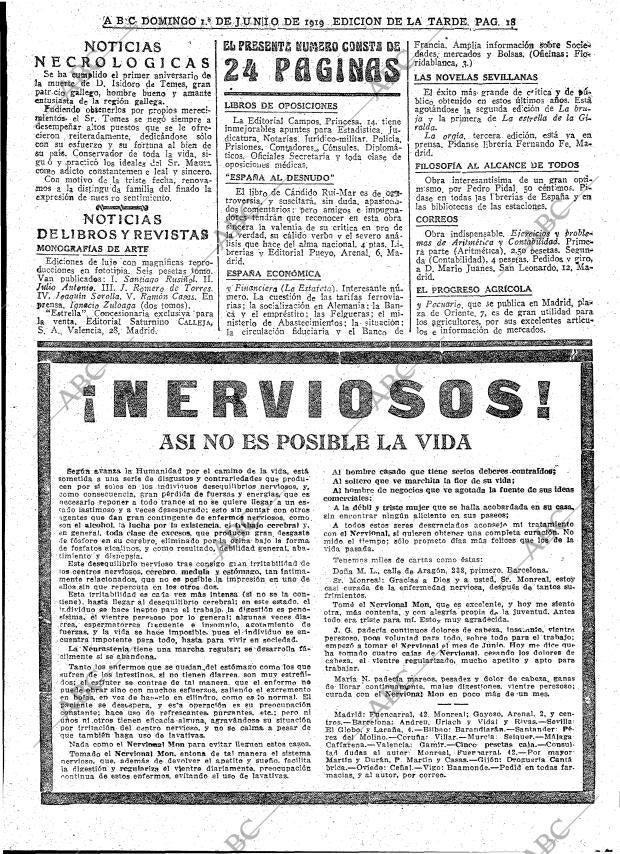 ABC MADRID 01-06-1919 página 18