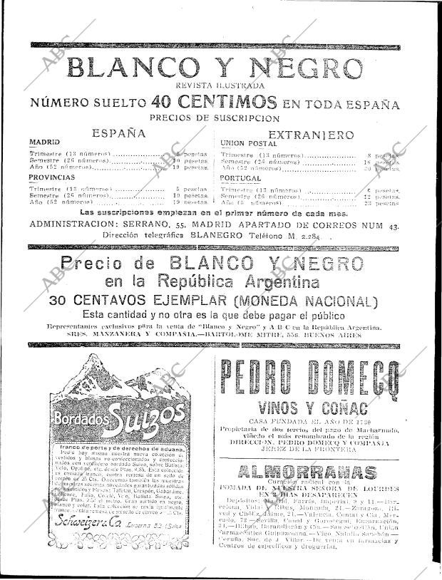 BLANCO Y NEGRO MADRID 01-06-1919 página 2