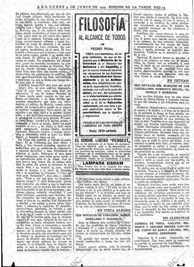 ABC MADRID 09-06-1919 página 13