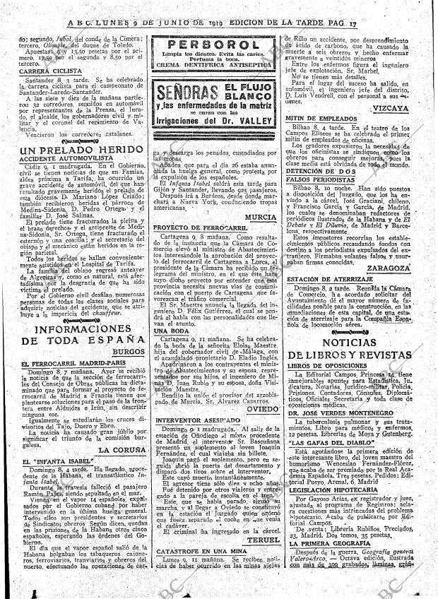 ABC MADRID 09-06-1919 página 17