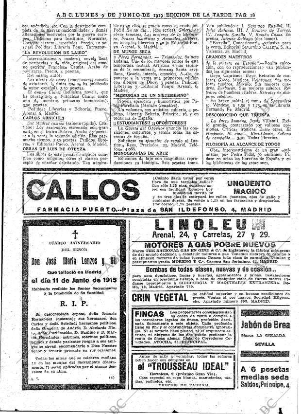 ABC MADRID 09-06-1919 página 18