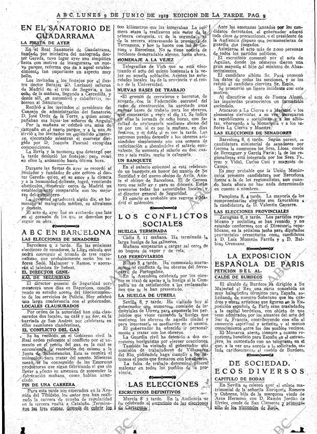 ABC MADRID 09-06-1919 página 9