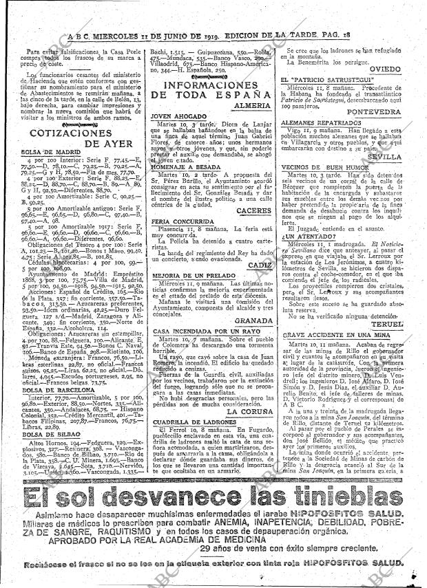 ABC MADRID 11-06-1919 página 18