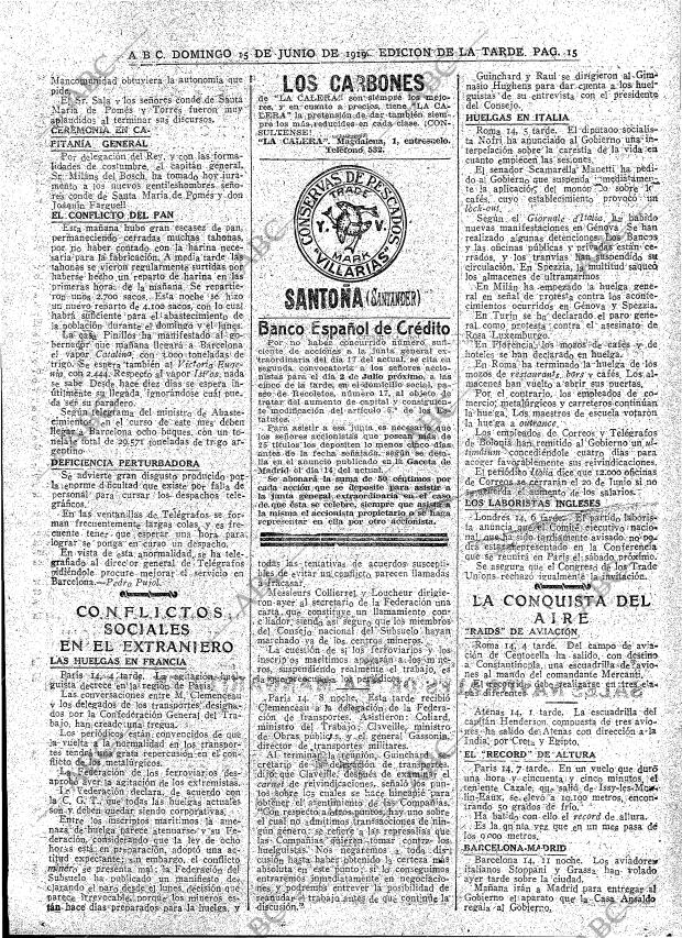 ABC MADRID 15-06-1919 página 15
