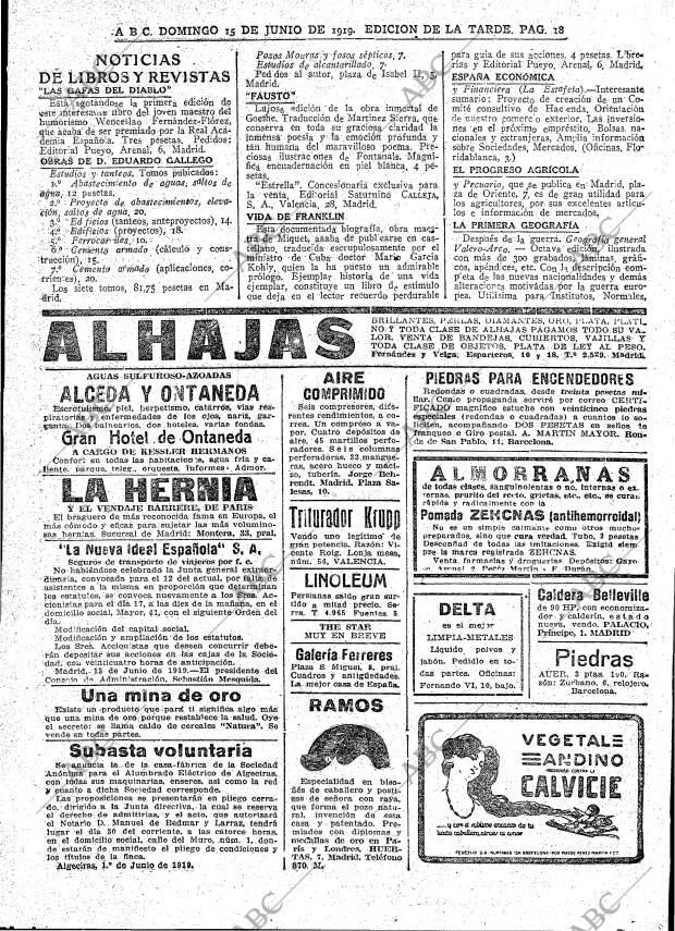 ABC MADRID 15-06-1919 página 18