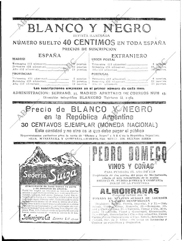 BLANCO Y NEGRO MADRID 15-06-1919 página 2