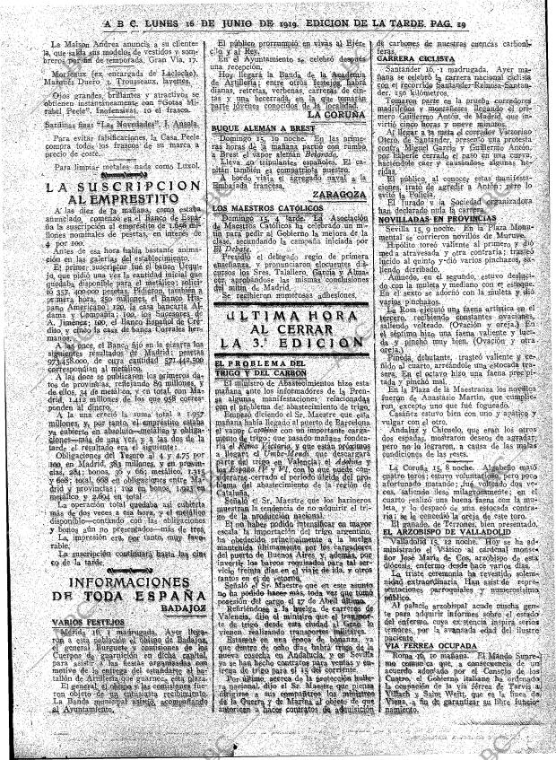 ABC MADRID 16-06-1919 página 19