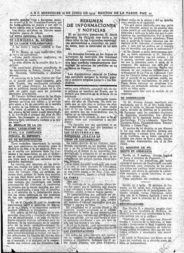 ABC MADRID 18-06-1919 página 11