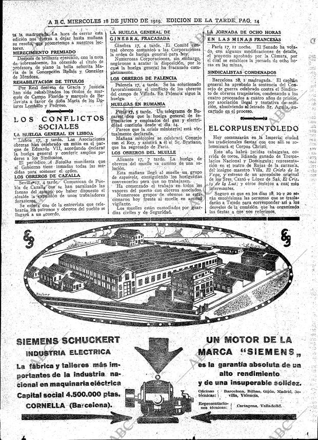 ABC MADRID 18-06-1919 página 14