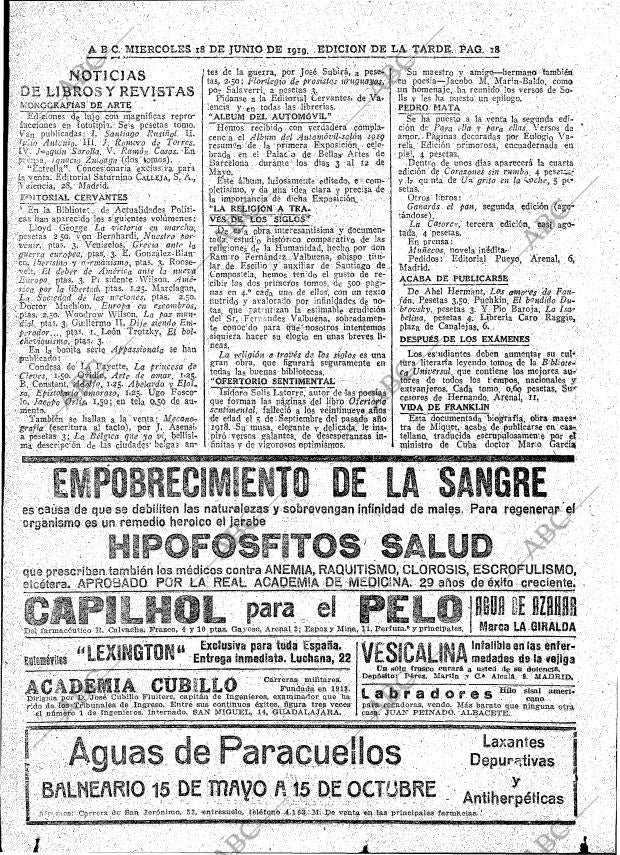 ABC MADRID 18-06-1919 página 18