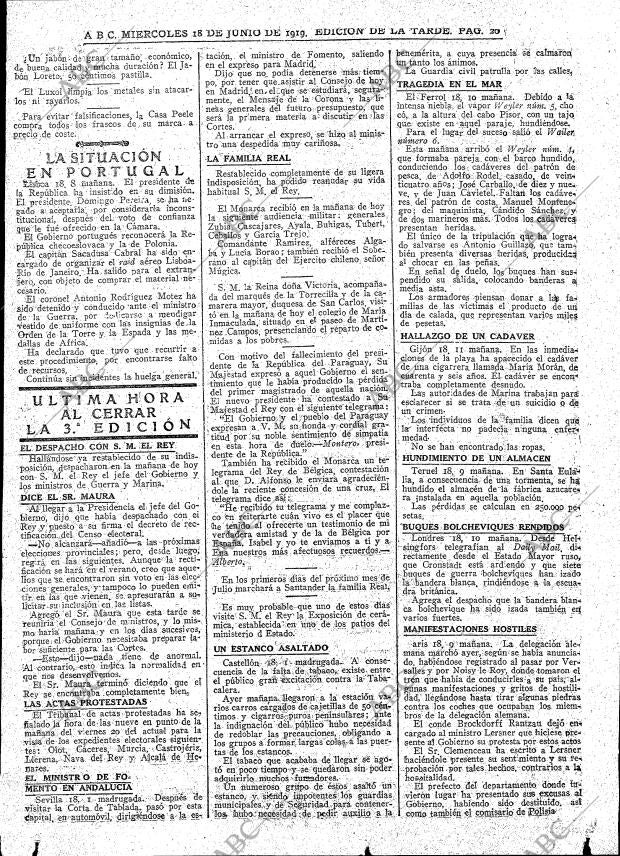 ABC MADRID 18-06-1919 página 20
