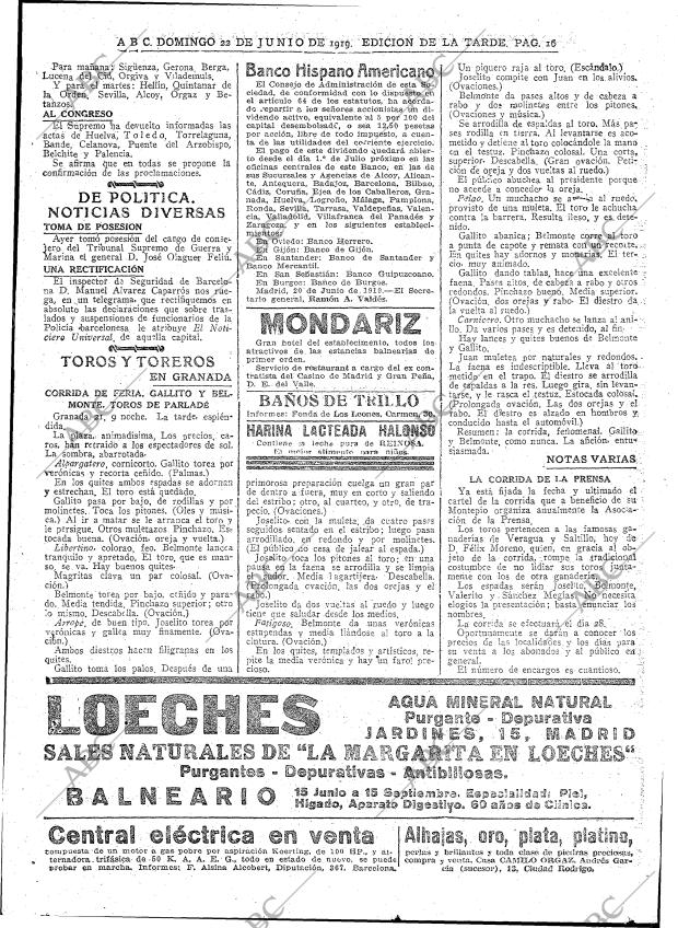 ABC MADRID 22-06-1919 página 14
