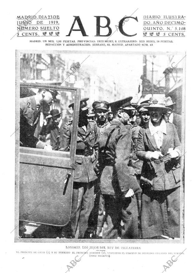 ABC MADRID 23-06-1919 página 1