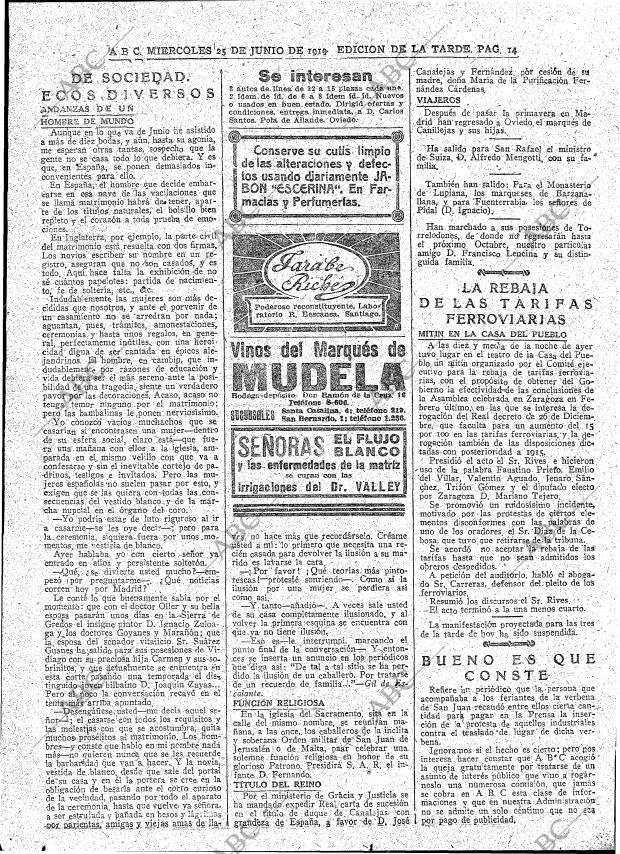 ABC MADRID 25-06-1919 página 14