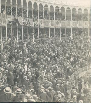 Un aspecto de la plaza de Toros durante la corrida Celebrada A beneficio de la...