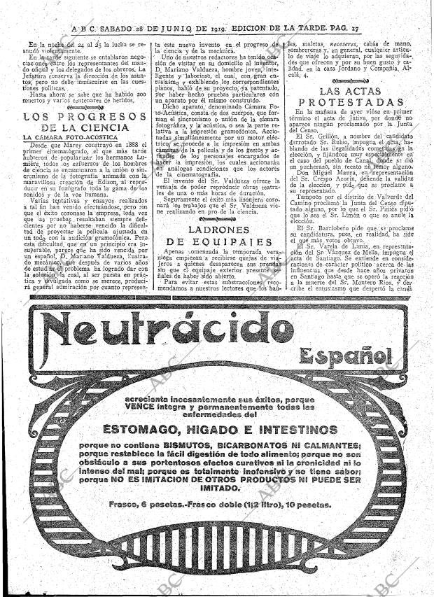 ABC MADRID 28-06-1919 página 17