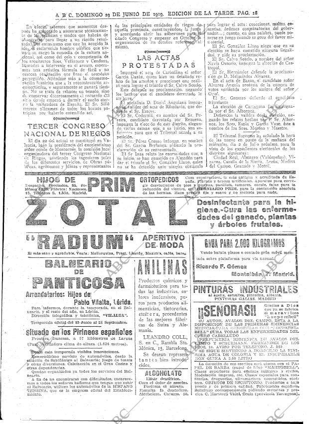 ABC MADRID 29-06-1919 página 18