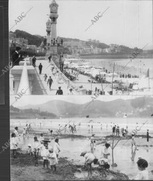 Dos Aspectos de la playa A la hora del baño