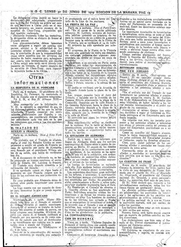 ABC MADRID 30-06-1919 página 13
