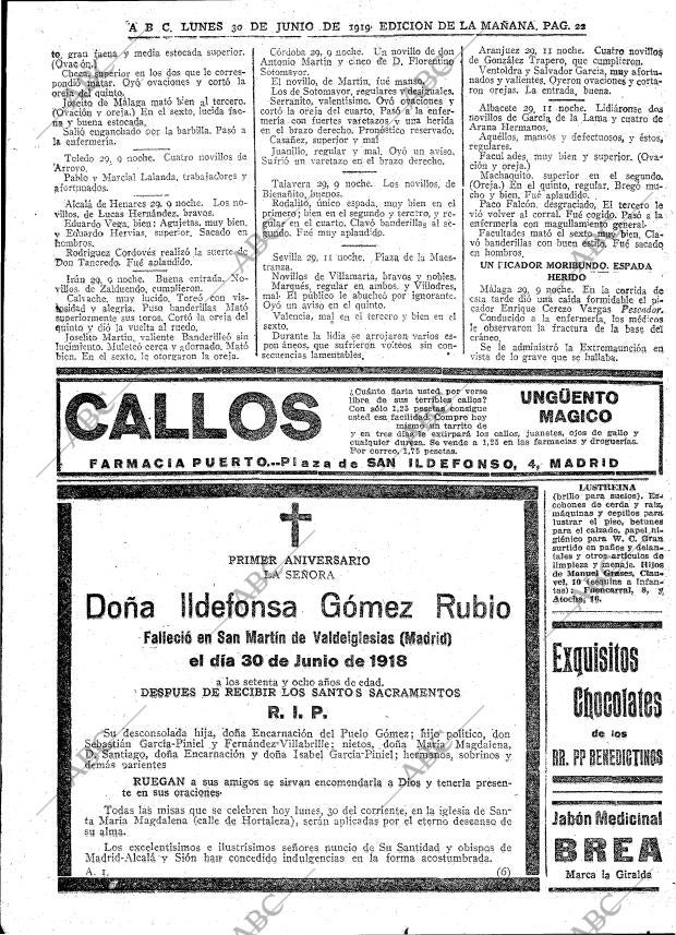 ABC MADRID 30-06-1919 página 22
