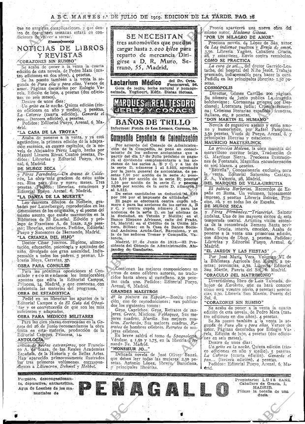 ABC MADRID 01-07-1919 página 16