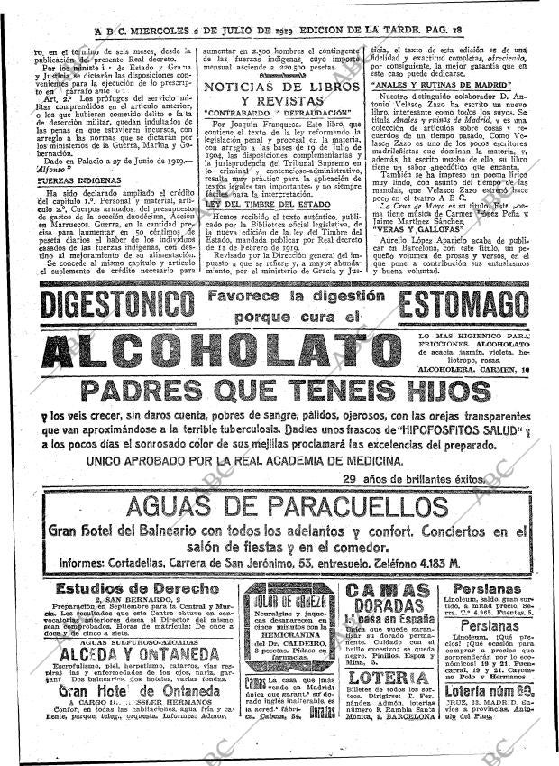 ABC MADRID 02-07-1919 página 18
