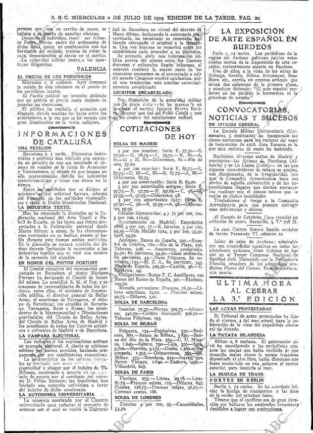 ABC MADRID 02-07-1919 página 20