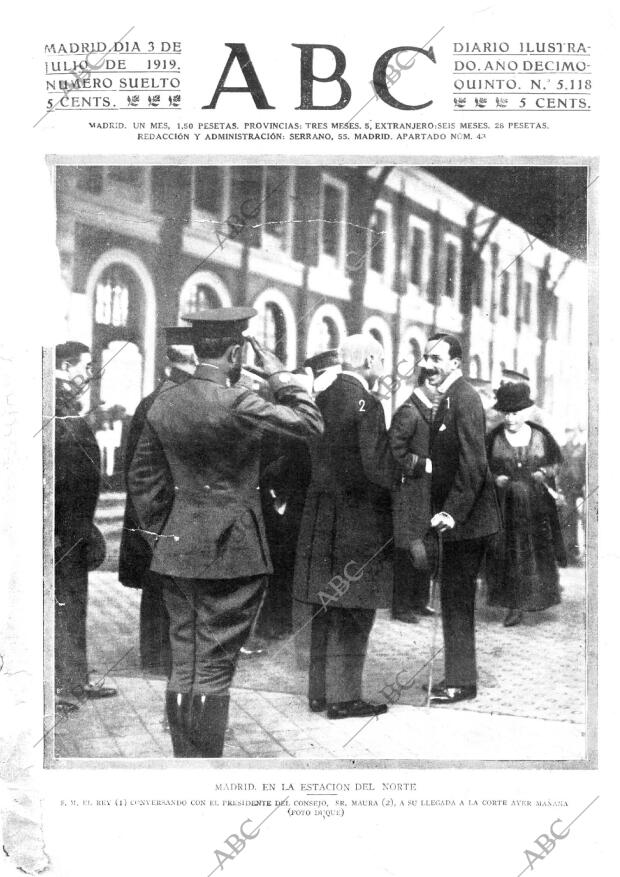 ABC MADRID 03-07-1919 página 1