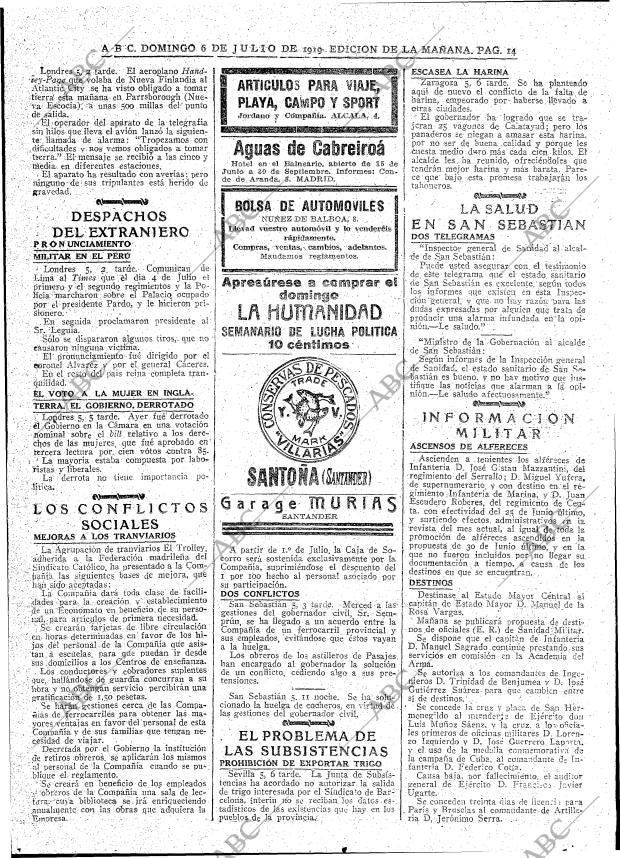 ABC MADRID 06-07-1919 página 14
