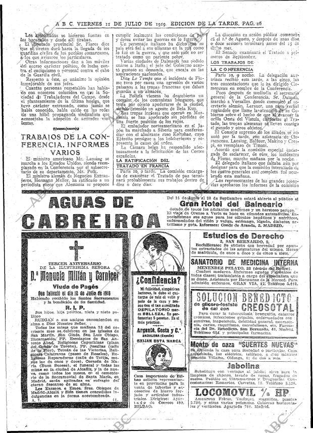 ABC MADRID 11-07-1919 página 16