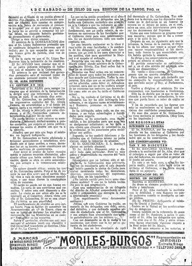 ABC MADRID 12-07-1919 página 11