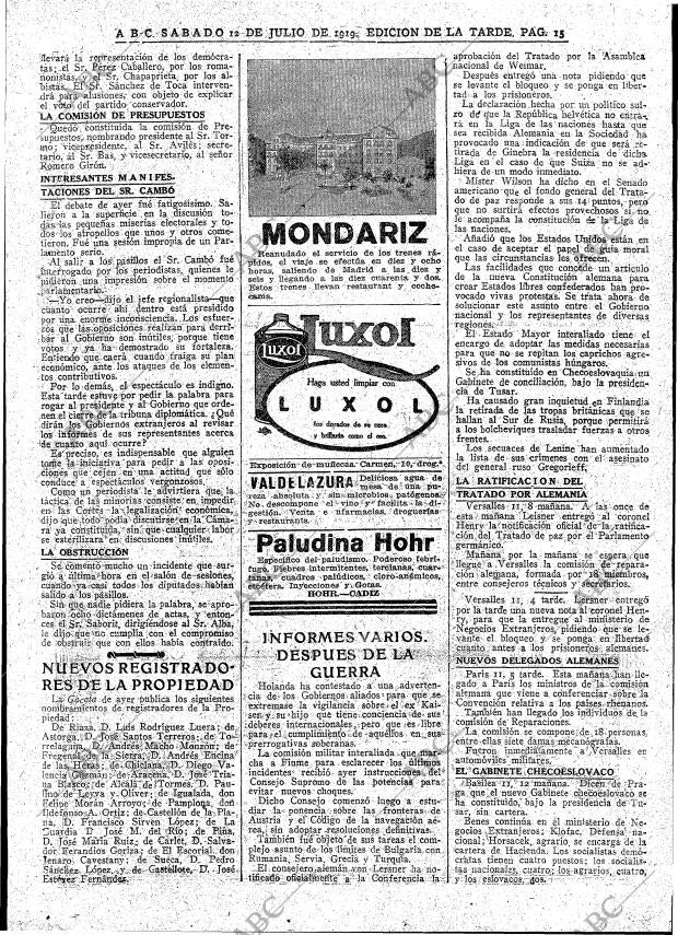 ABC MADRID 12-07-1919 página 15