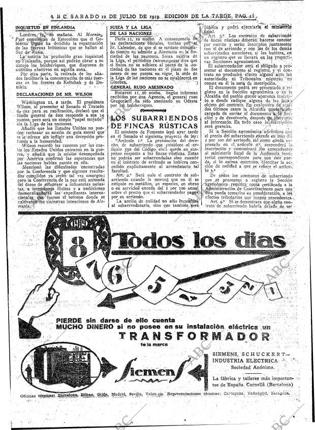 ABC MADRID 12-07-1919 página 16