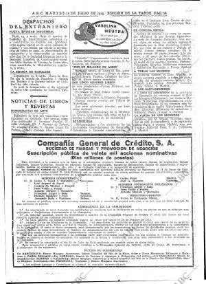 ABC MADRID 15-07-1919 página 16